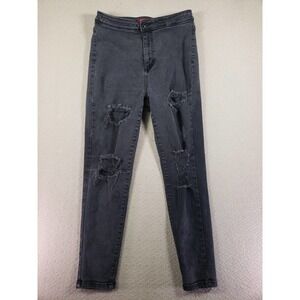 Guess Jeans Womens 32 Gray Denim Slim Fit Skinny Distressed Pockets Casual Wear‎